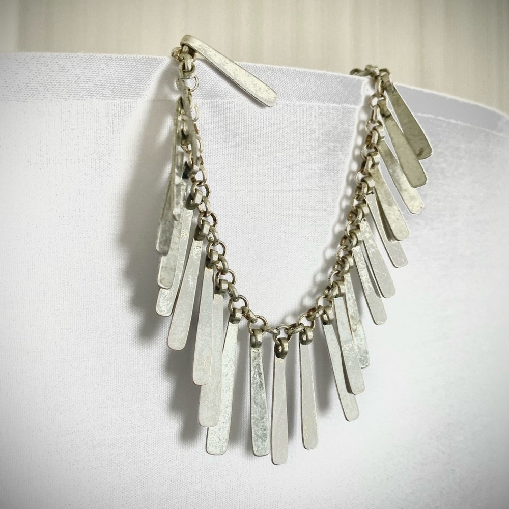 Beautiful Silver Flat Tab Bracelet - image 1